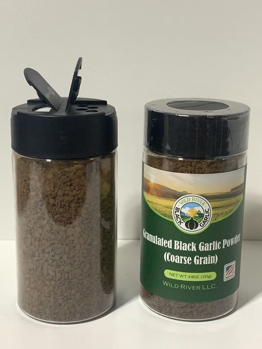 Granulated black garlic powder coarse grain 4.6 OZ - Wild River