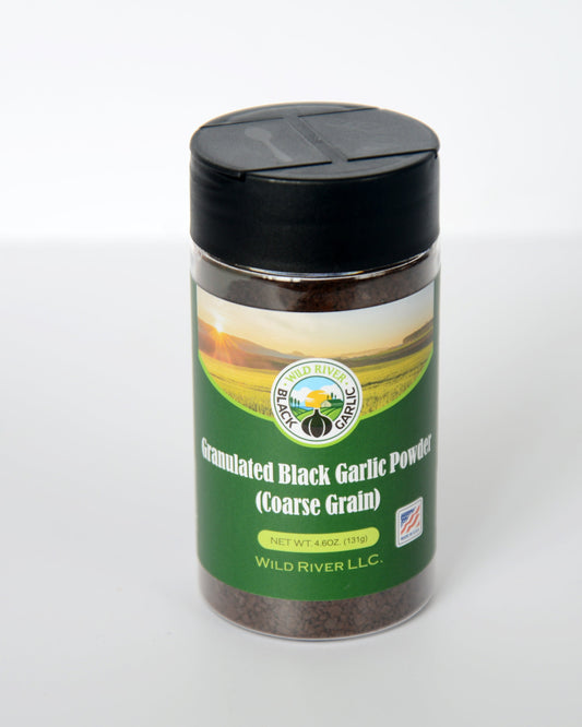 Granulated Black Garlic Powder (Coarse Grain) 4.6 OZ