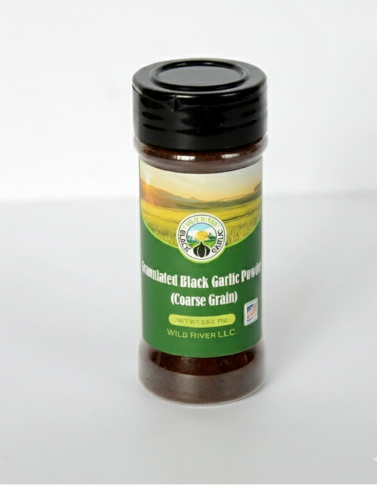 Granulated Black Garlic Powder (Coarse Grain) 2.5 OZ