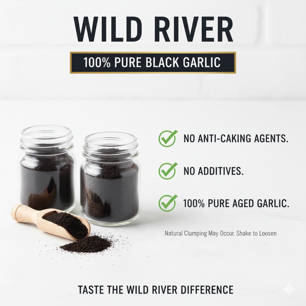 black garlic powder texture
